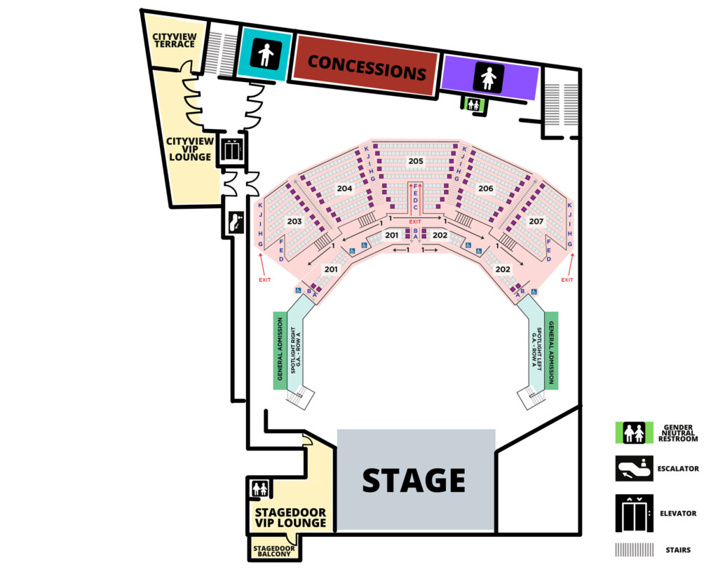 Seating Charts Venue Maps The Andrew J Brady Music Center