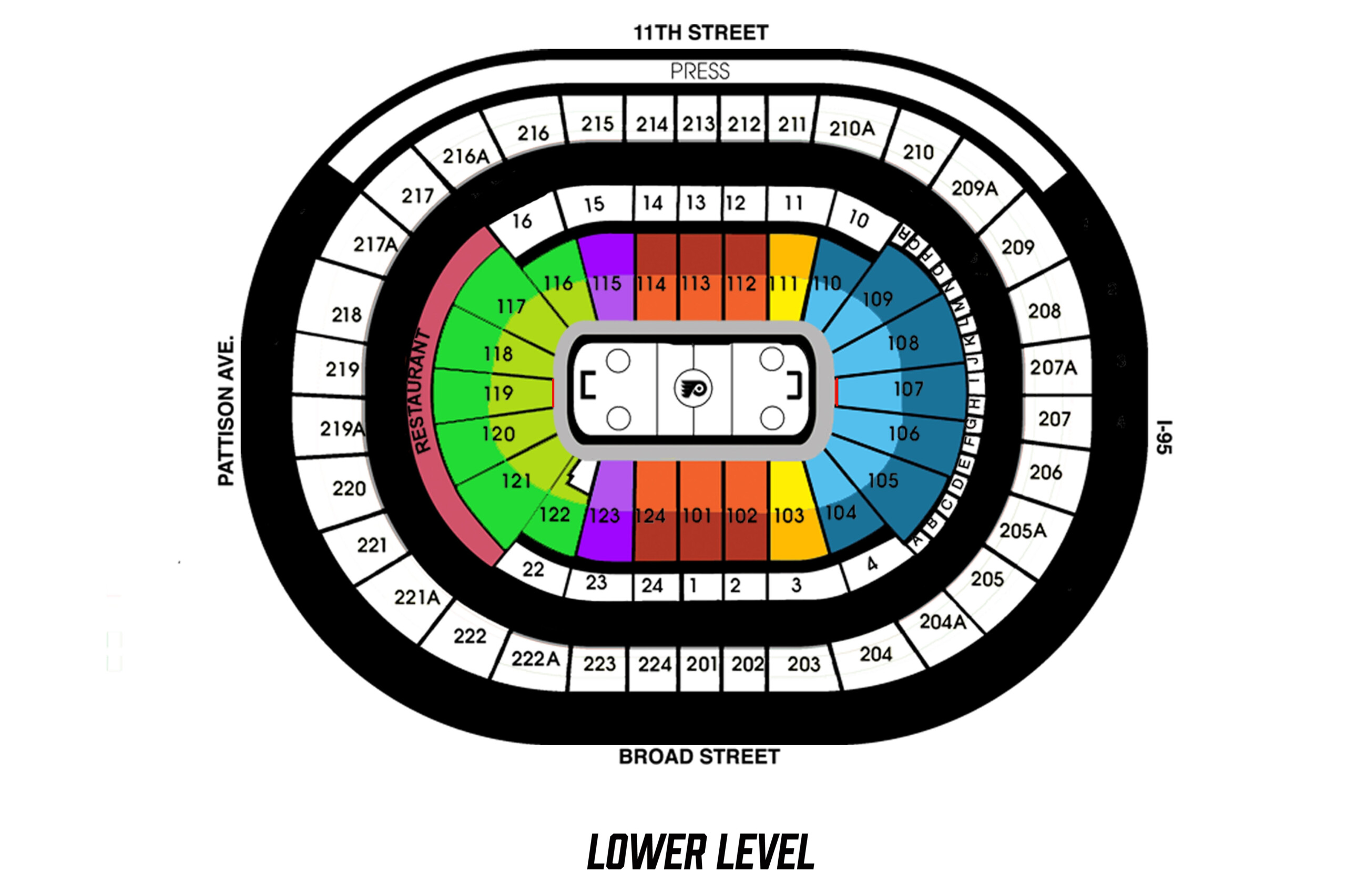 Seating Chart Wells Fargo Center Center Seating Chart