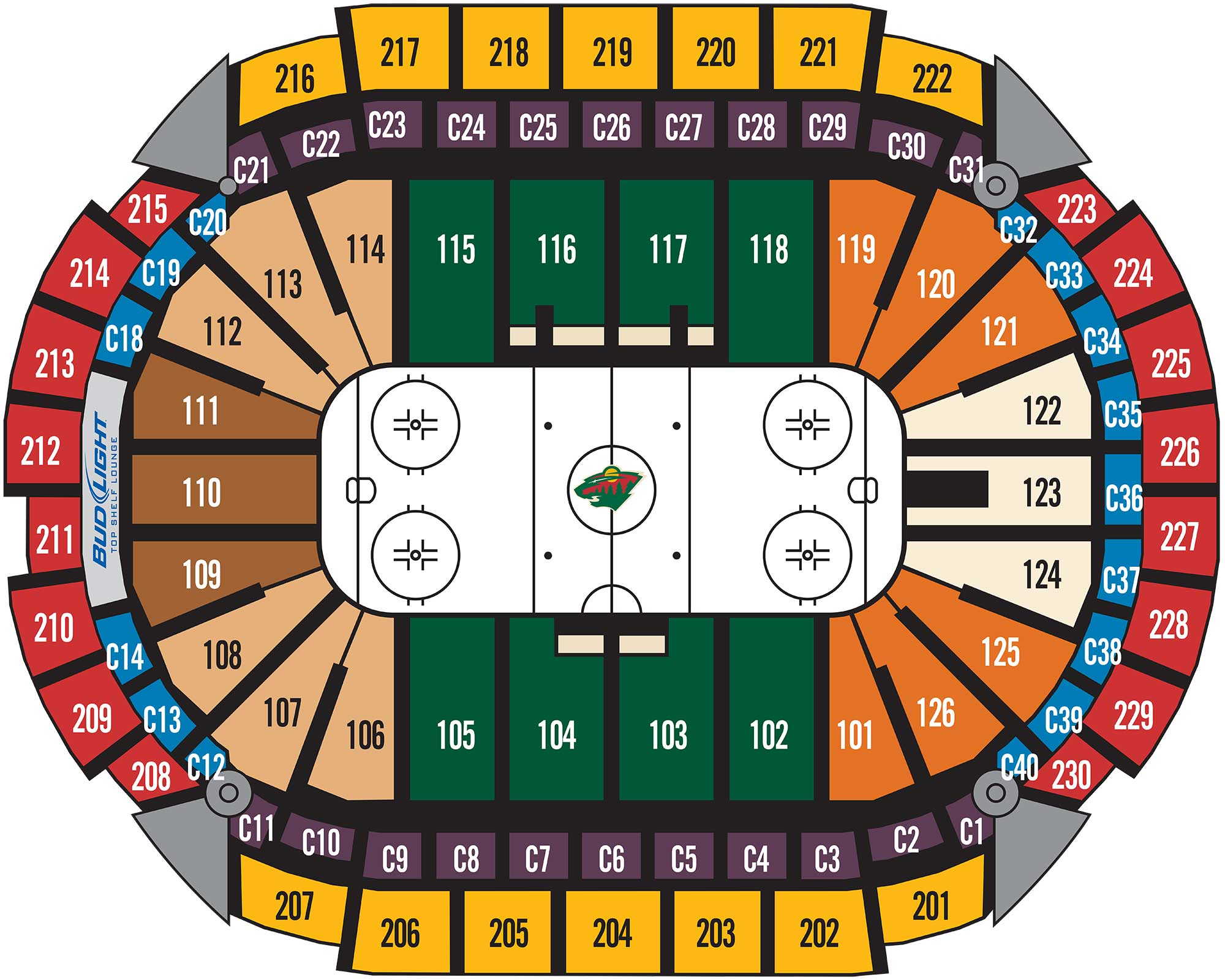 Seating Charts Xcel Energy Center