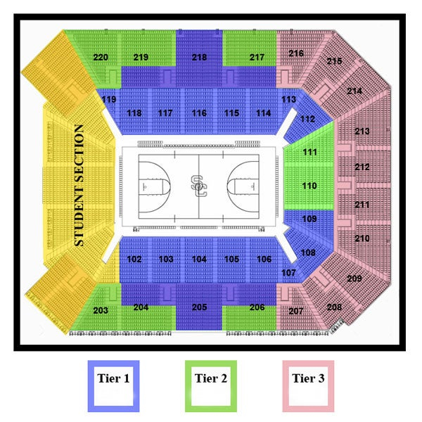 Galen Center Seating Chart View Center Seating Chart