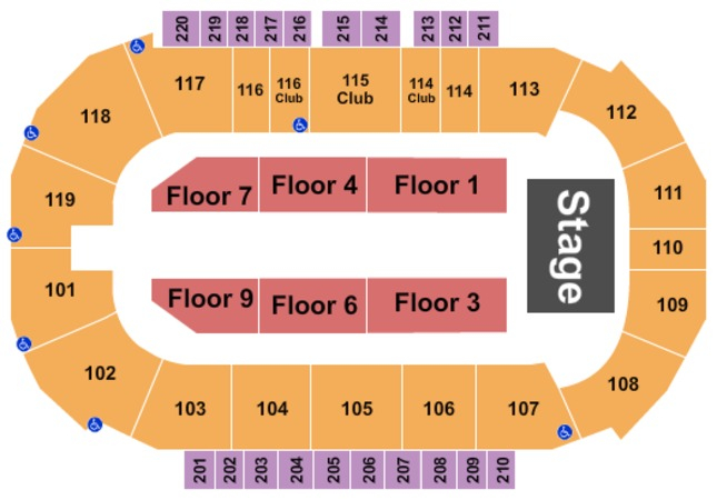 Showare Center Tickets In Kent Washington Showare Center Seating 