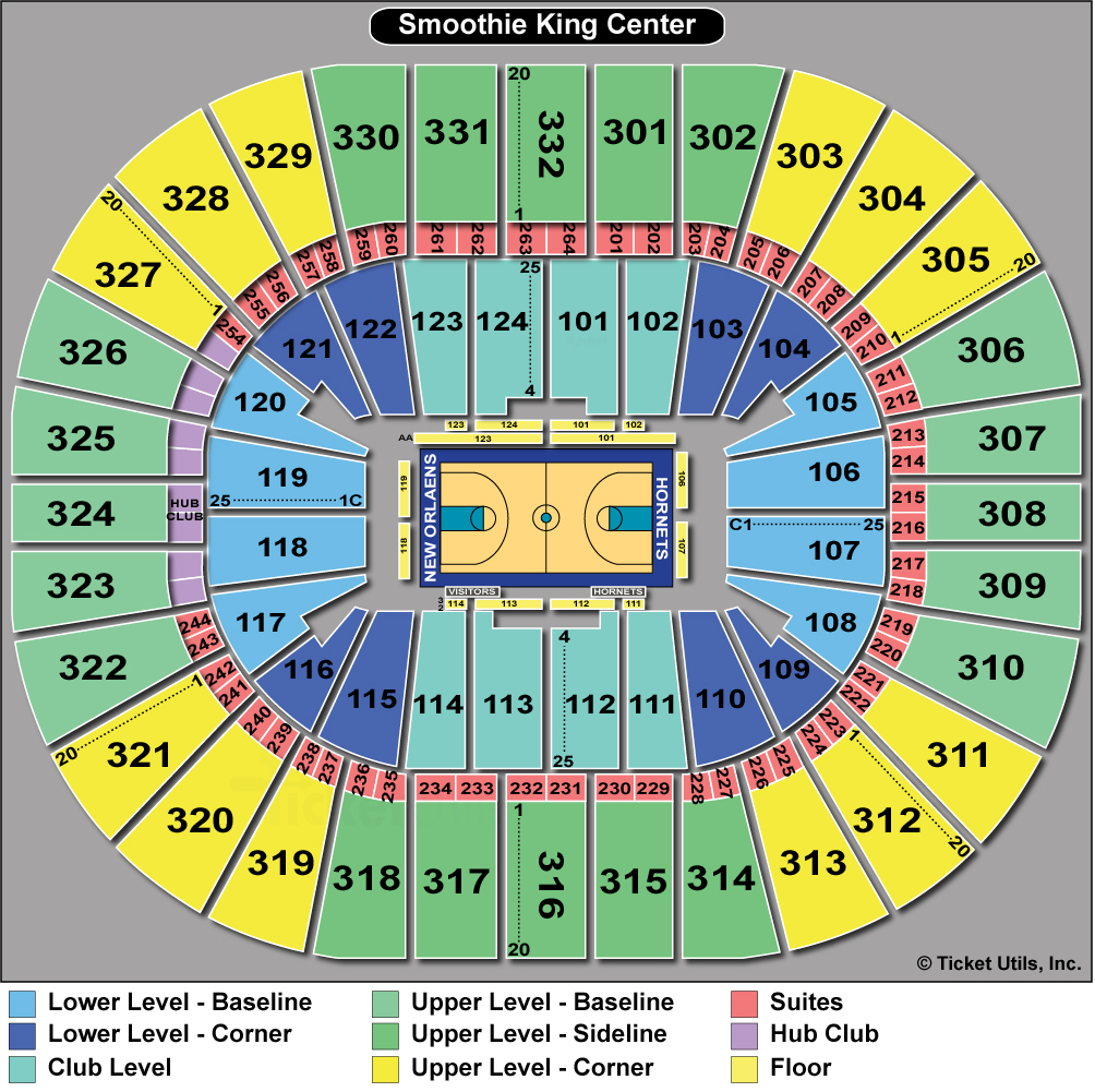 Smoothie King Arena Seating Chart SmoothieProClub
