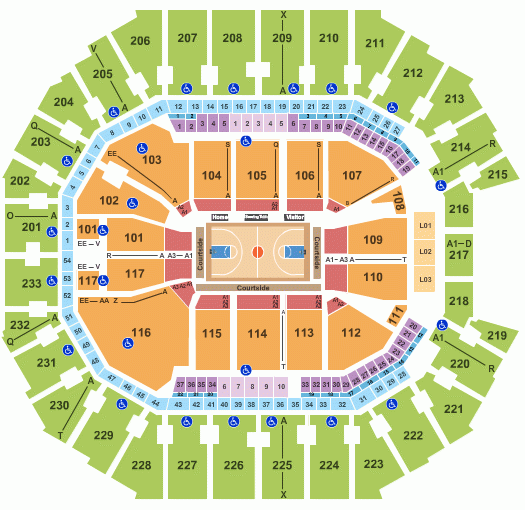 Spectrum Center Seating Chart Charlotte