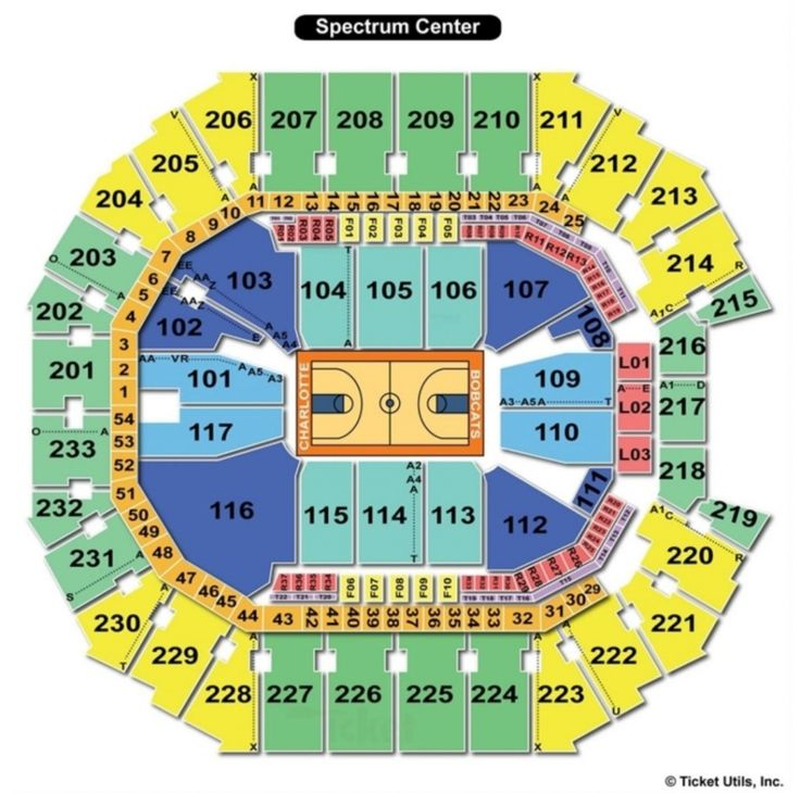 Spectrum Center Seating Chart In 2020 Seating Charts Chart Seating