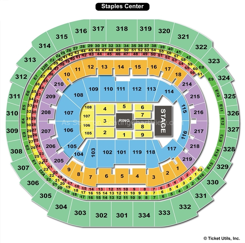 Staples Center Los Angeles CA Seating Chart View