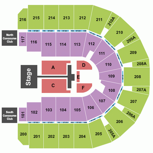 TaxSlayer Center Seating Chart Maps Moline