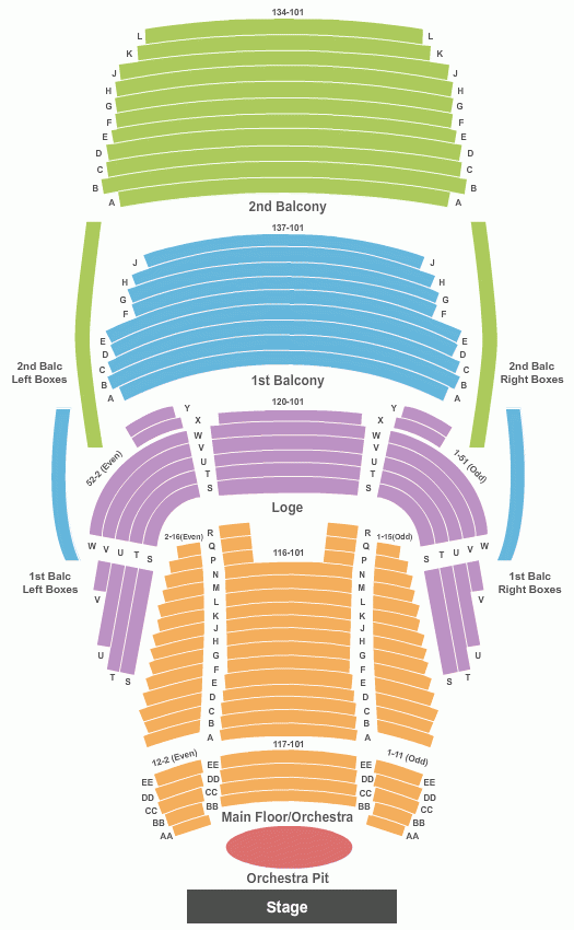 The Carson Center Seating Chart Maps Paducah