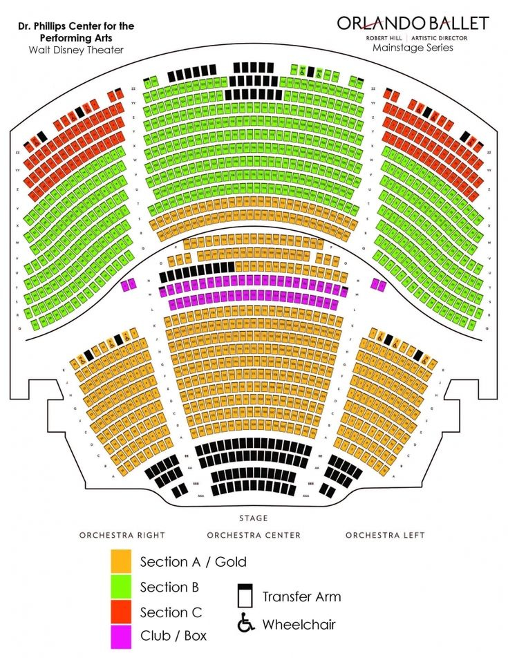 Dr Phillips Center Seating Chart With Seat Numbers Center Seating Chart