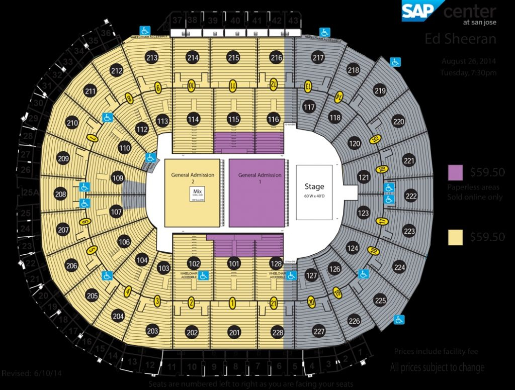 The Most Awesome Along With Gorgeous Sap Center Seating Chart Concert