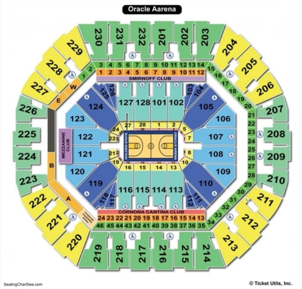 The Most Awesome Oracle Arena Seating Chart Concert Capit n