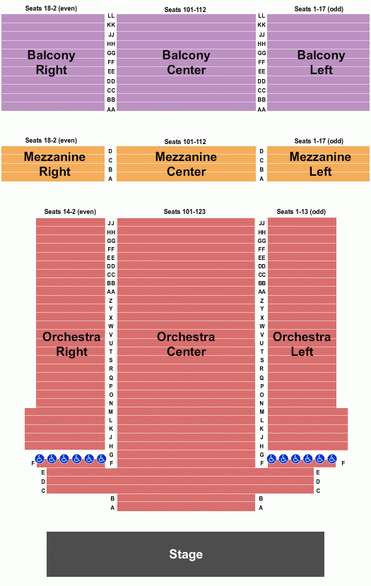 Weinberg Center For The Arts Seating Chart Center Seating Chart