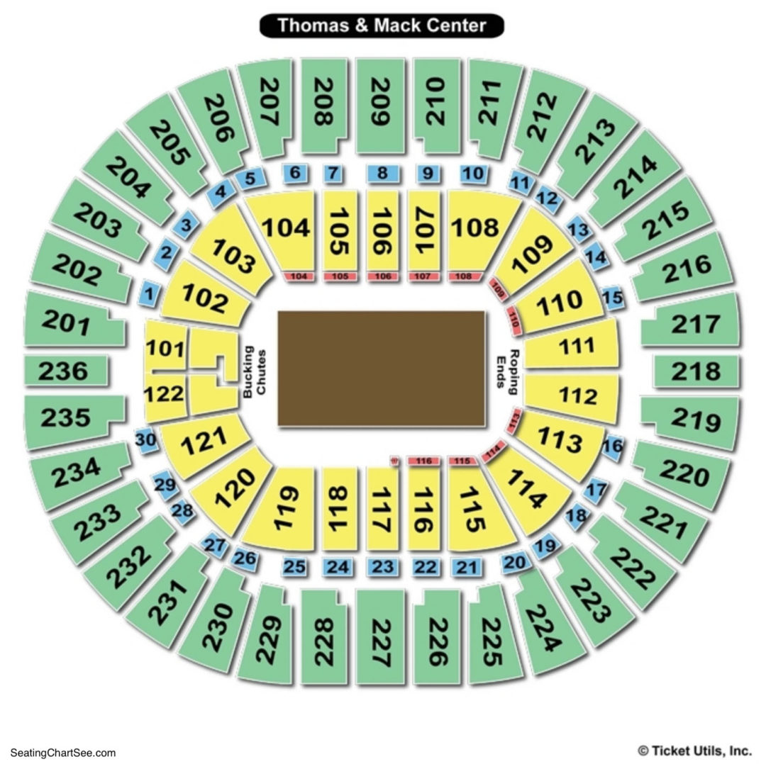 Thomas Mack Center Seating Chart Seating Charts Tickets