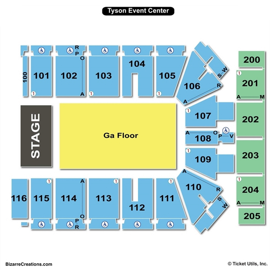 Tyson Event Center Seating Chart Focus