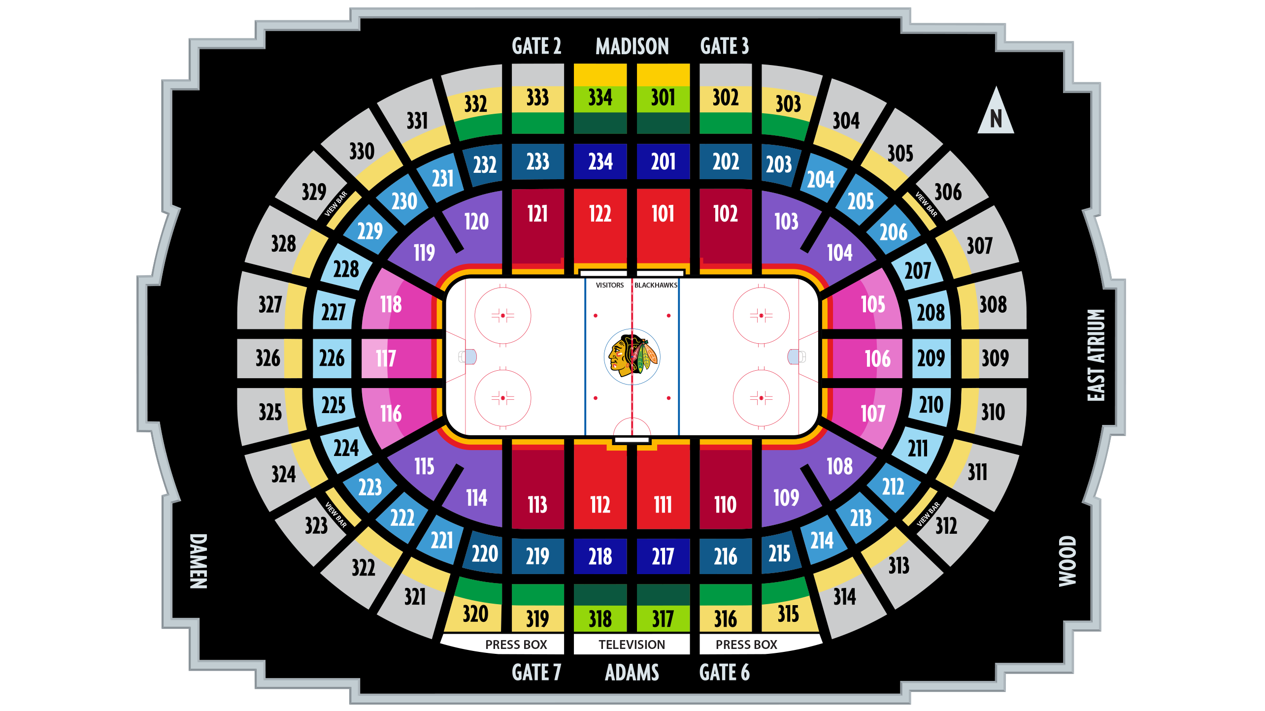 United Center Seating Chart Chicago Blackhawks