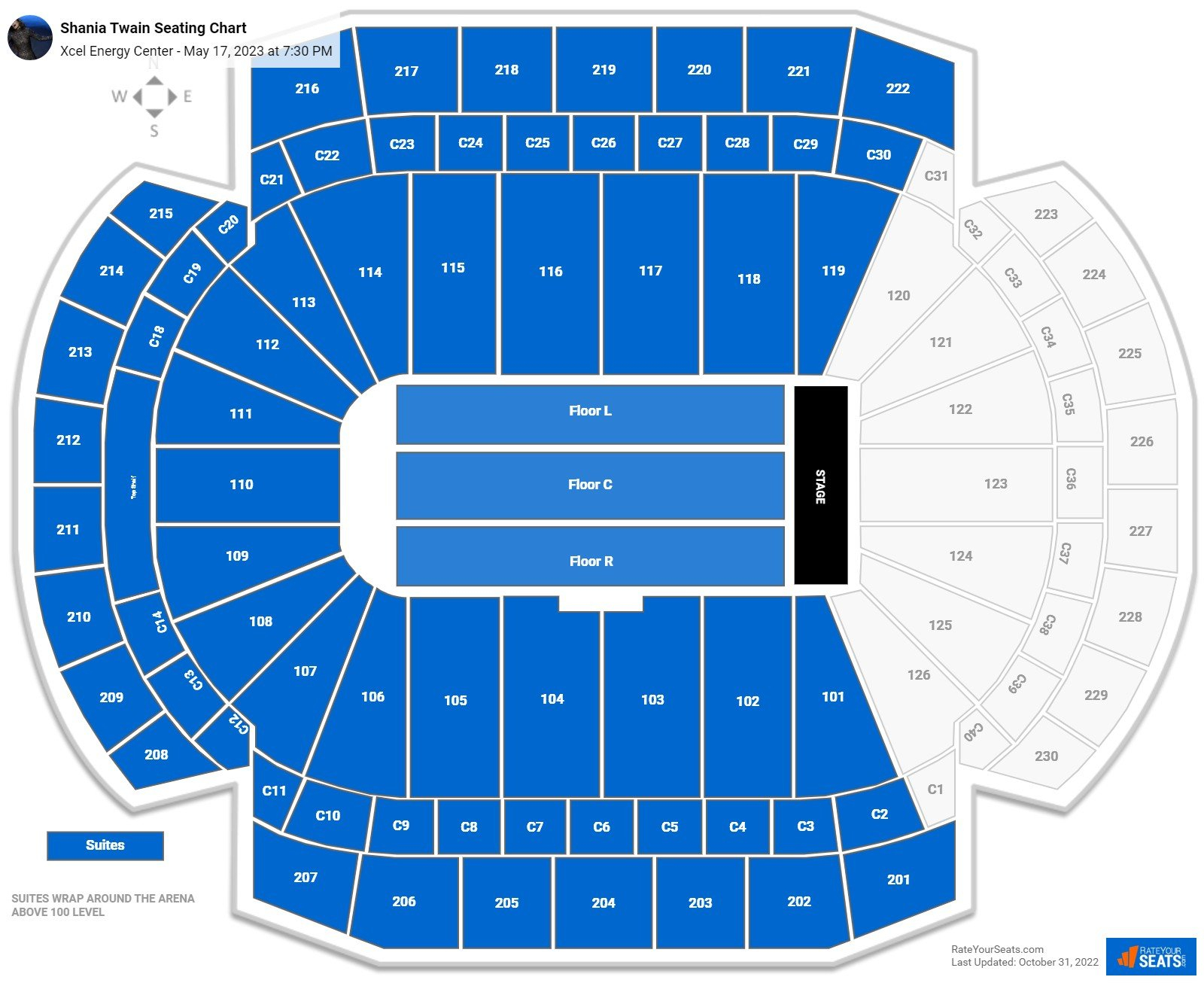 Xcel Energy Center Concert Seating Chart RateYourSeats