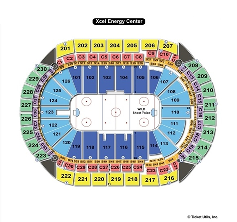 Xcel Energy Center St Paul MN Seating Chart View